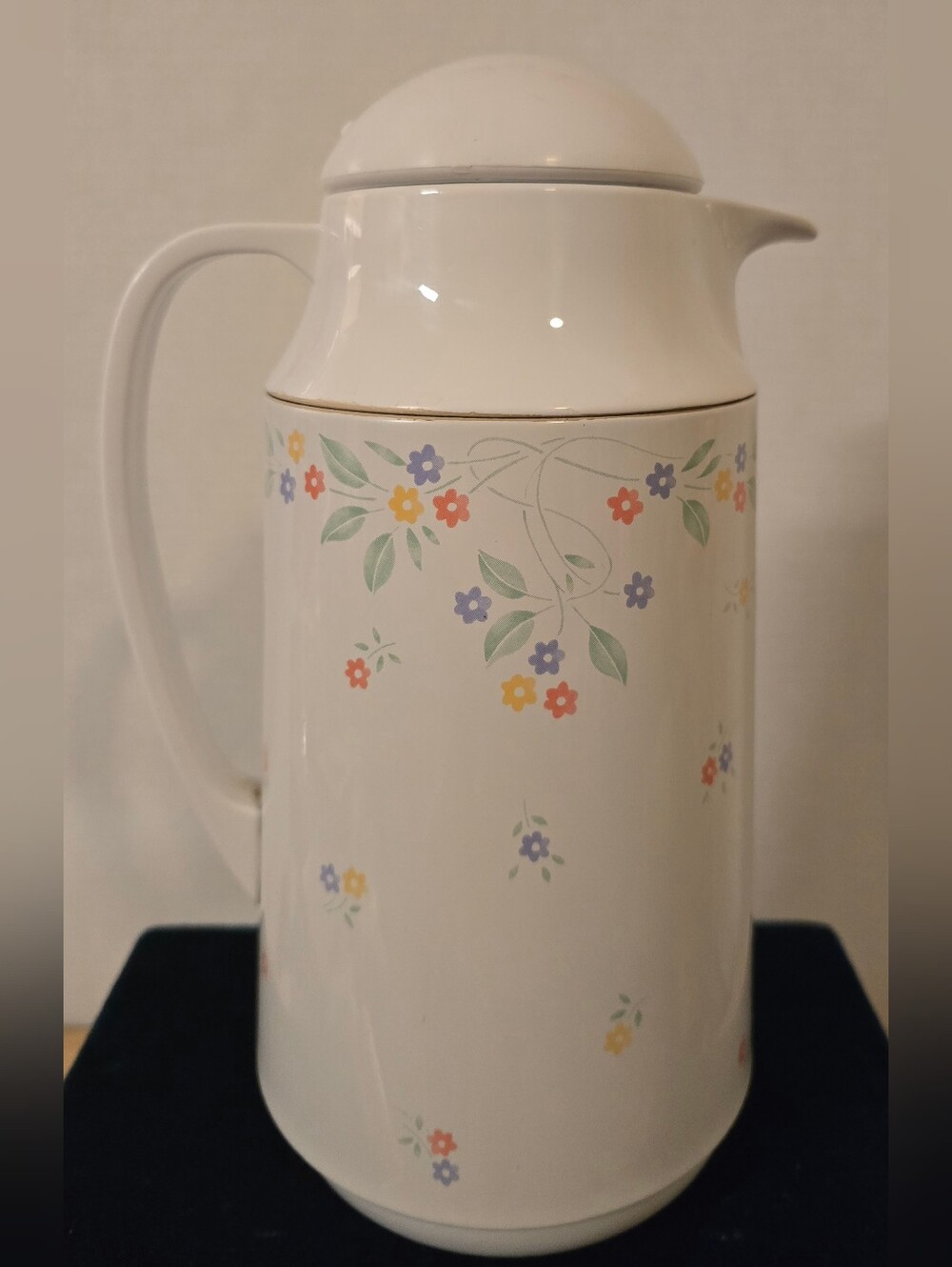 Vintage Corning Thermique 1-Qt Thermal Carafe English Meadow Pattern
